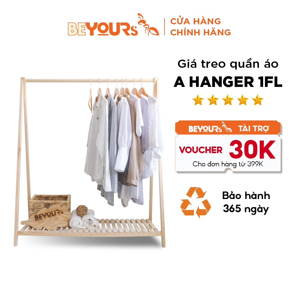 Giá Treo Quần Áo Đồ BEYOURs Kệ Gỗ A-Hanger 1FL Đa Năng Nội Thất Phòng Ngủ Lắp Ráp Dễ Dàng