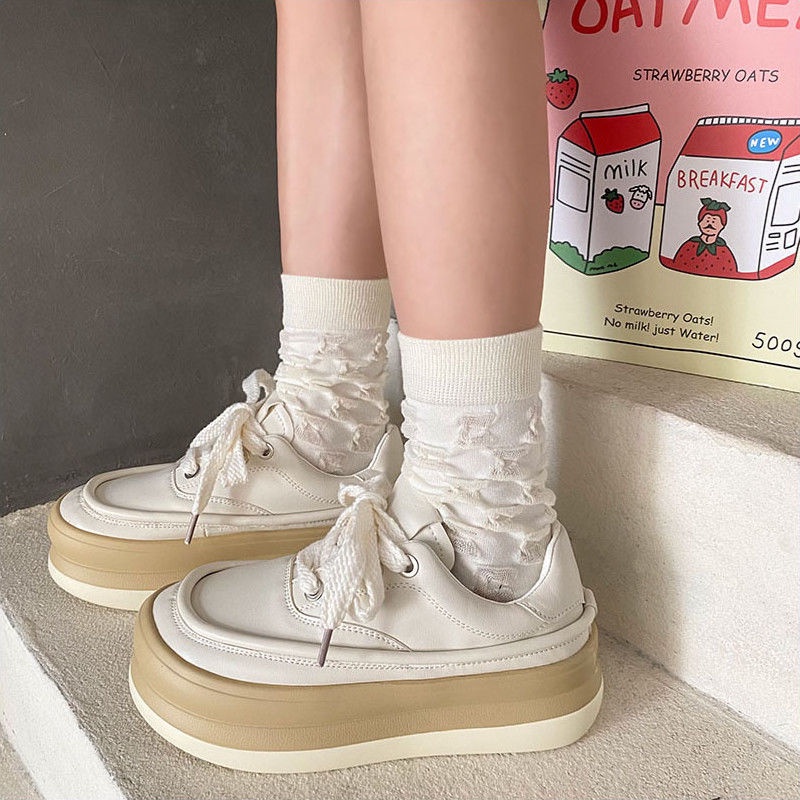 Giày Thể Thao Da Đế Dày Thời Trang Mùa Thu 2022 Cho Nữ