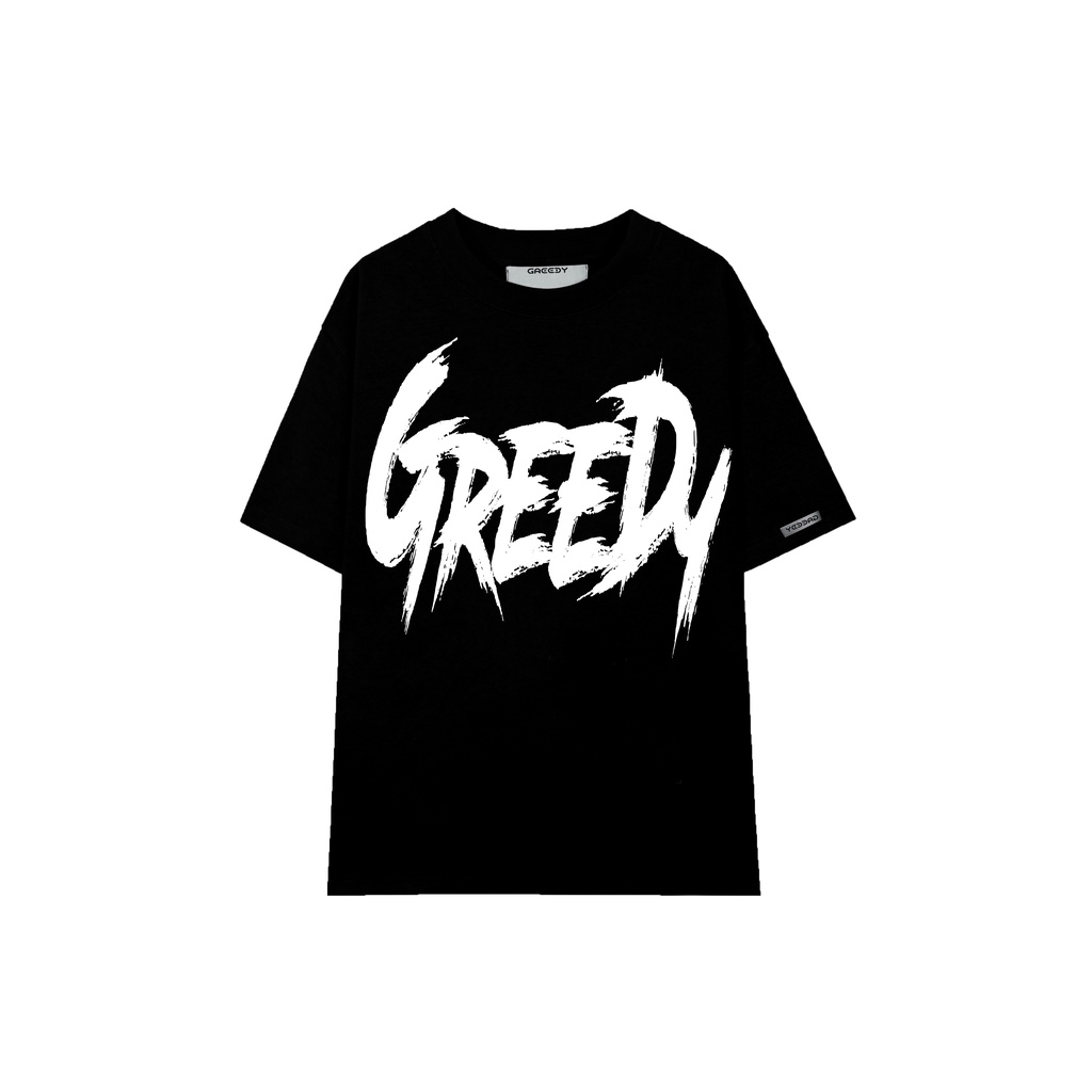 Áo thun Greedy- BLACK BASIC GREEDY , vải thun 2 chiều 100% cotton định lượng 250g