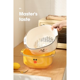 [LINE FRIENDS]Rổ thoát nước 2 tầng nhà bếp[LK]