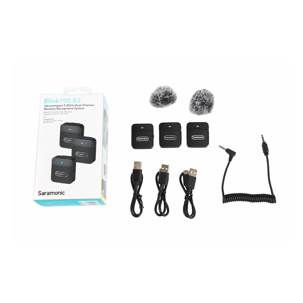 Micro không dây Saramonic Blink 100 B2 dùng cho máy ảnh, điện thoại