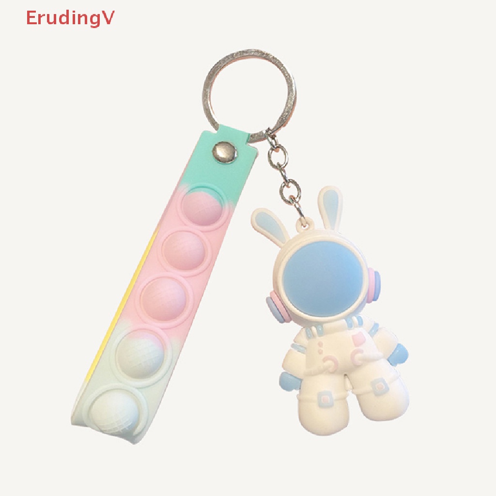 [ErudingV] Móc Khóa Trang Trí Ba Chiều Bằng PVC Hình Búp Bê Thỏ Không Gian Sáng Tạo [Mới]