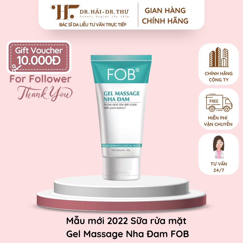 👩🏻‍⚕️ Mẫu mới 2022 Sữa rửa mặt FOB Gel Massage Nha Đam