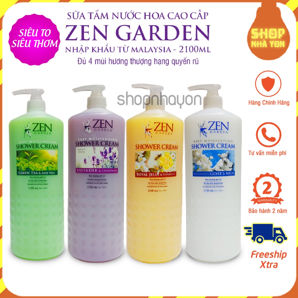 Sữa tắm Zen Garden shower cream 2100ml Malaysia Shopee Việt Nam