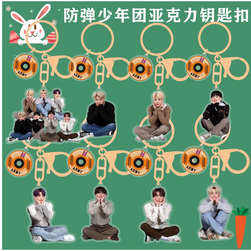 Móc Chìa Khóa Hình Bts V JUNGKOOK SUGA RM JIMIN JIN JHOPE Dễ Thương