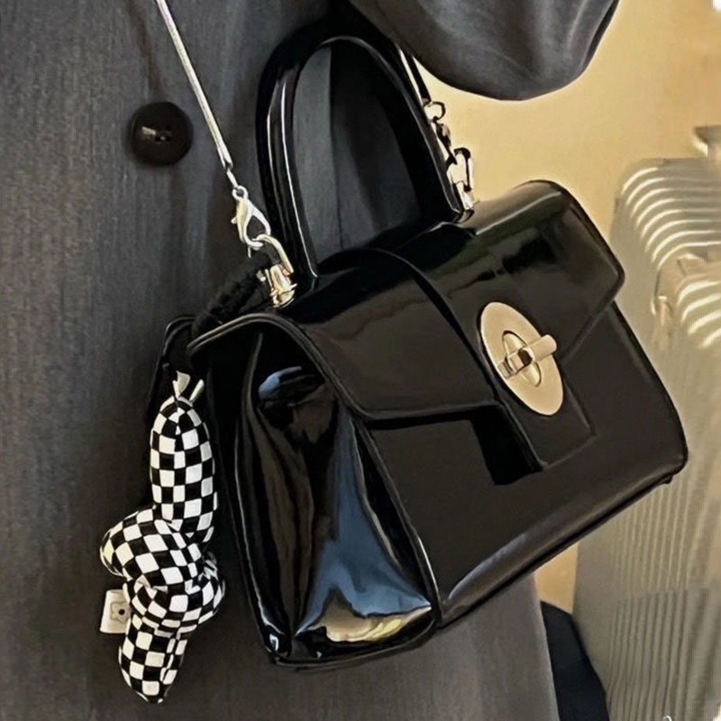 Mischa Túi Đeo Chéo Da PU Hình Vuông Màu Trơn Dễ Phối Đồ Thời Trang Cho Nữ