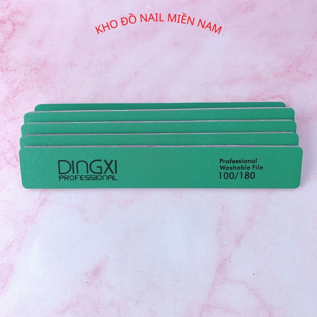 Dũa Dingxi Da Bò Xanh Dũa Móng Gel Móng Thật Siêu Bền Độ Nhám 100/180