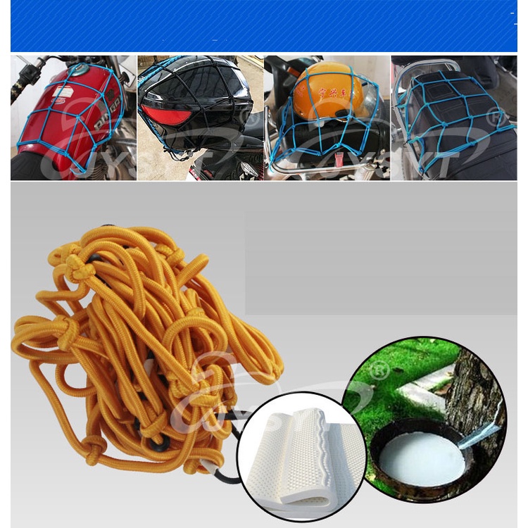 Lưới dù móc bình xăng mũ bao hiểm mô tô cafe tracker