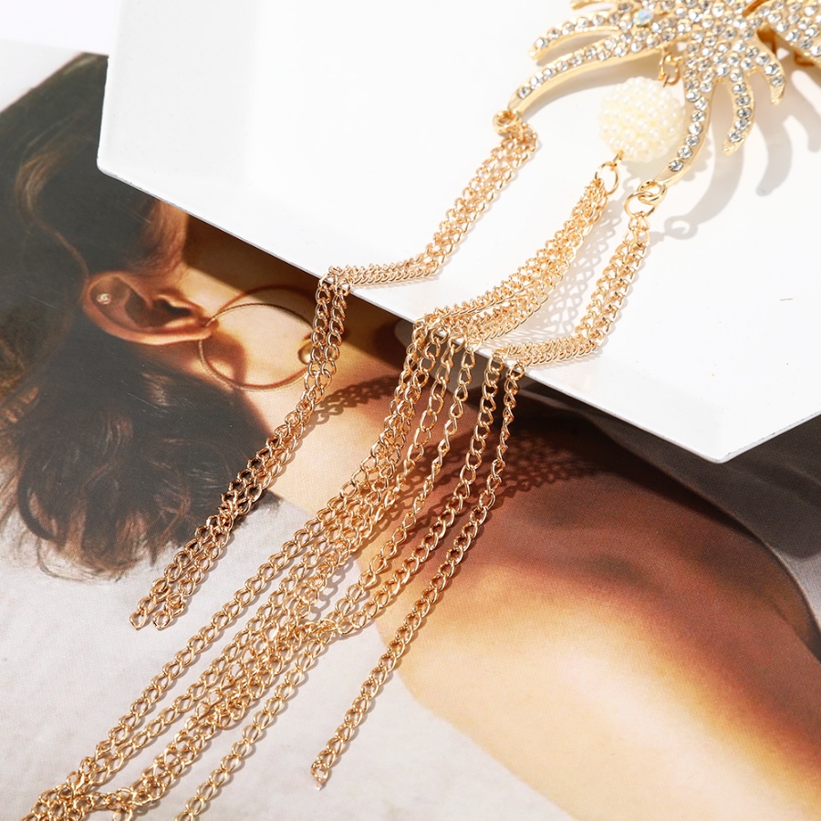 Kẹp Tóc Dạng Chuỗi Hình Bướm Đính Ngọc Trai Và Kim Cương Toàn Diện Bằng Hợp Kim Kiểu Hàn Quốc Cho Nữ