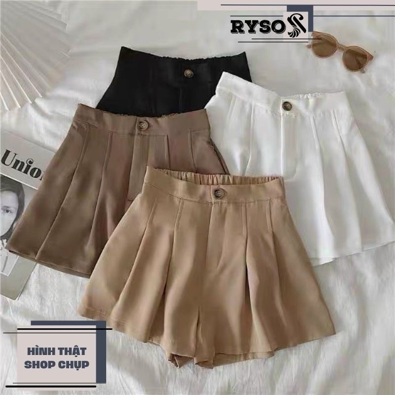 Quần short lưng chun xếp ly