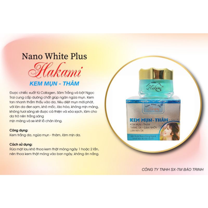 kem Hakami nano white plus( mẫu mới chất lượng cao cấp)