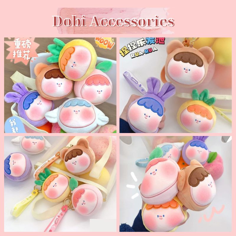 Móc Khóa Móc Treo Ô Tô Móc Treo Balo Túi Xách Gấu Bông Chất Liệu Vải Mịn Mềm Tay Nhiều Màu Dễ Thương Dobi M11