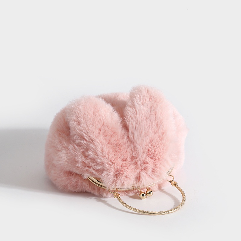 Túi Đeo Chéo Lông Tai Thỏ Thời Trang Nữ Tính