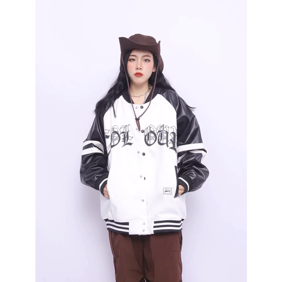 Áo khoác Varsity Jacket COLOUR chất dạ tay da hàng loại 1 (4 màu) có bảo hành