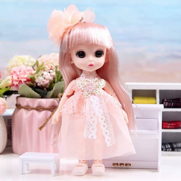 búp bê cho bé [FREESHIP] Búp bê LOLI 13 khớp mắt 3D