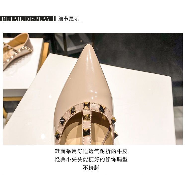 Valentino Dép Bít Mũi Đế Mềm Chính Hãng Valentin0 1: 1 Cho Nữ