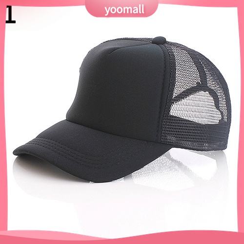 {YO} Mũ Lưỡi Trai Phối Lưới Che Nắng Điều Chỉnh Được Hấp Dẫn Unisex