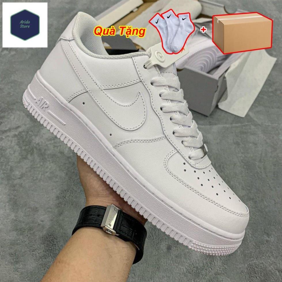 Giày_Nike Air Force 1 Low All White, Giày Sneaker AF1 Trắng Hàng S.Cấp Đủ Size 36-44