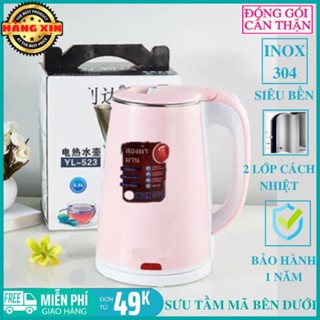 [HÀNG XỊN] Ấm đun nước siêu tốc Thái Lan JL 304 - Ấm siêu tốc 2.5L chống giật tự ngắt 2 lớp cao cấp
