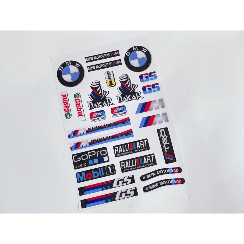 Tem nổi tổng hợp mẫu BMW GS Gopro..dán trang trí xe máy, oto, laptop có sẵn keo