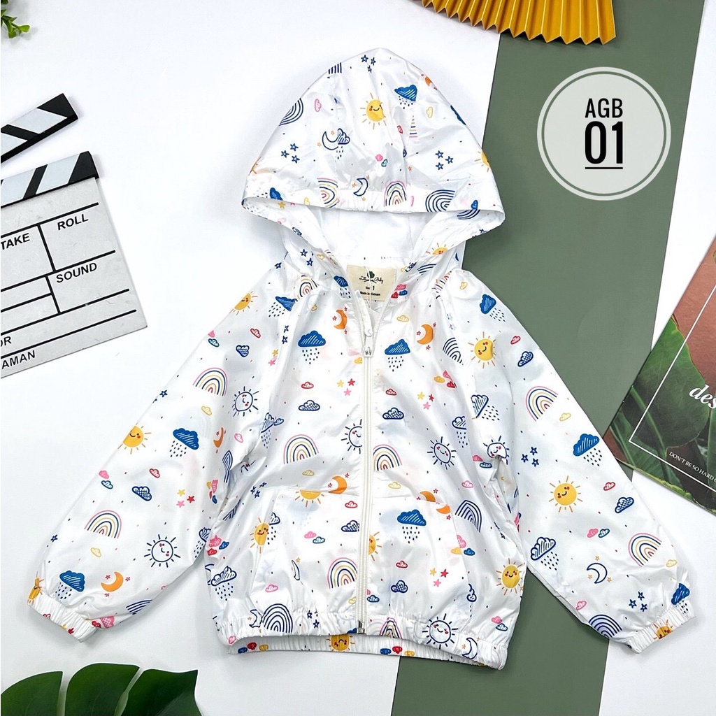 Áo gió bé gái LITIBABY 10-32kg . Chất gió mềm nhẹ , lót cotton , hàng cực đẹp