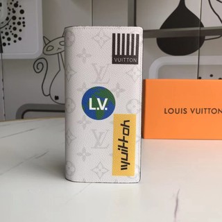 Louis vuitton lvbriazzzza783 black flower men's new wallet