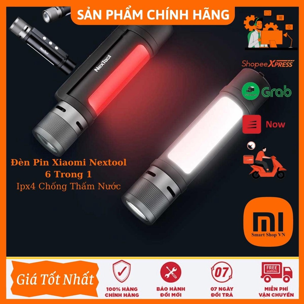 Đèn Pin Xiaomi Nextool 6 Trong 1 240m Ipx4 Chống Thấm Nước - Hàng Chính Hãng