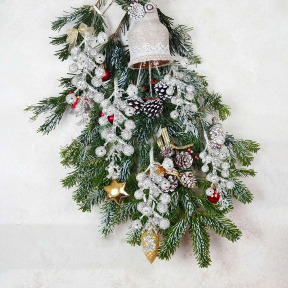 LET Set 12 Nhánh Trái Cây Giả Trang Trí Giáng Sinh