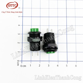Nút nhấn giữ ds-428 tròn 12mm xanh lá