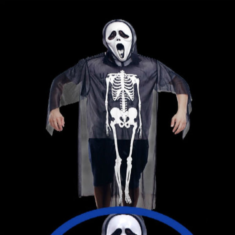 Bộ áo choàng xương ma hóa trang Halloween dài 120cm cho bé từ 8 tuổi trở lên và người lớn