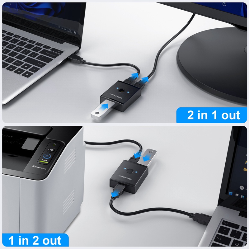 1 Bộ Chuyển Đổi USB 3.0 1 Trong Hai Cho Máy in / Máy Tính