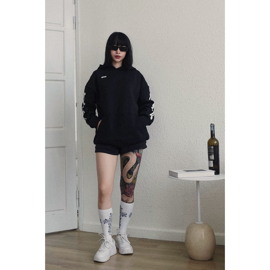 Áo hoodie nam nữ unisex in Skeleton 4Street, áo khoác nỉ dài tay có mũ form rộng oversize 4ST-HD52