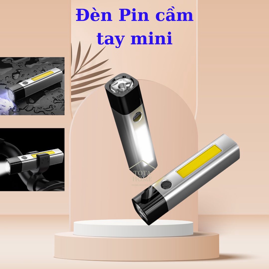 Đèn Pin Cao Cấp Cầm Tay sạc USB độ sáng cao chống thấm nước tiện dụng cho gia đình,dã ngoại,thểthao