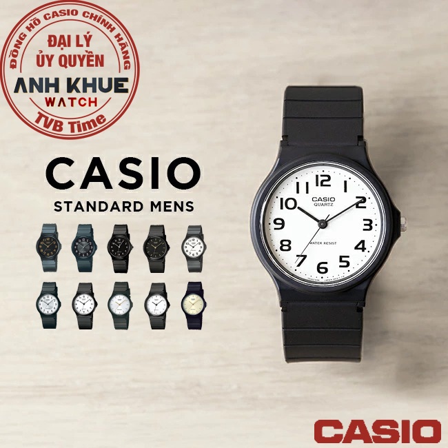 Đồng hồ unisex dây nhựa Casio chính hãng Anh Khuê MQ-24 Series (34mm)