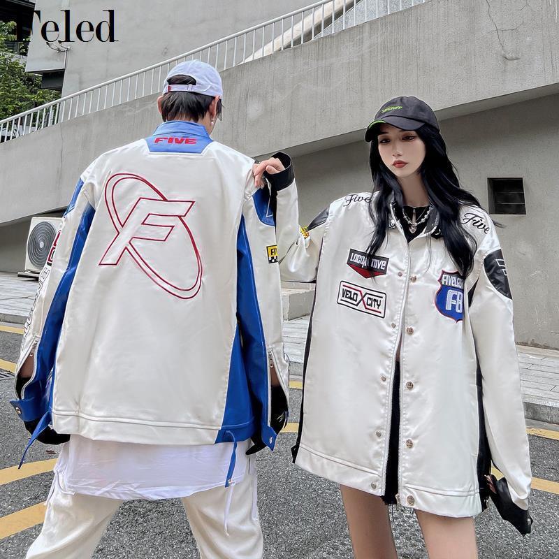 Áo Khoác Bóng Chày Phong Cách Hip hop Mỹ Cá Tính Cho Cặp Đôi