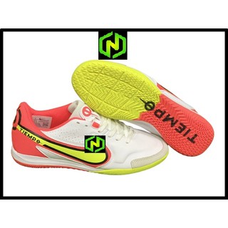  Giày bóng đá futsal react tiempo legend 9 giày đá bóng sân sàn gỗ đế ic trắng đỏ form ôm 