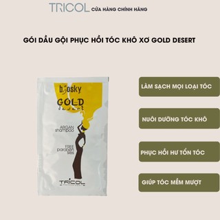 Dầu gội gói nuôi dưỡng tóc khô và hư tổn Tricol Biosky Gold Desert Shampoo