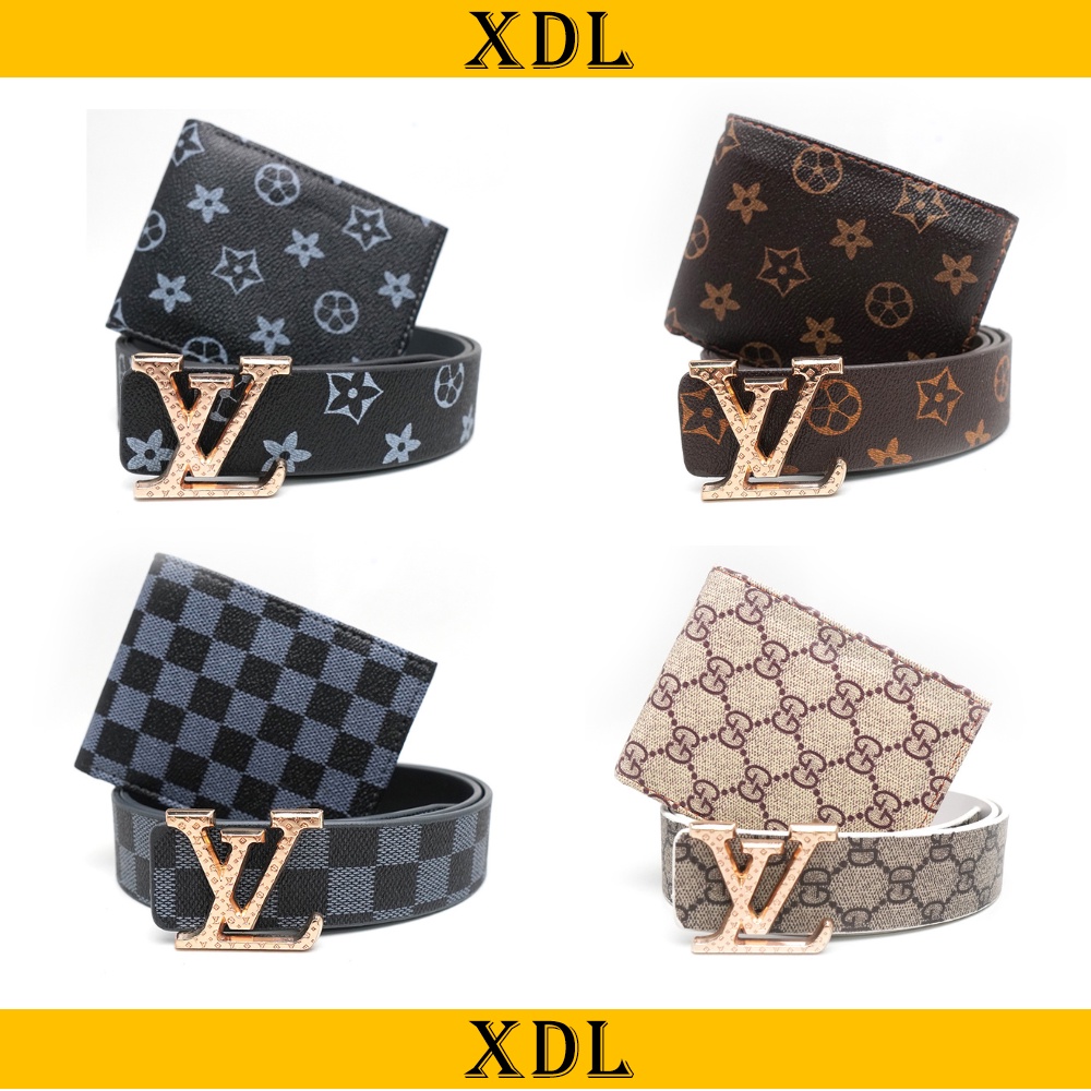 Combo Ví Nam Caro, Thắt Lưng Nam Lv Nhiều Màu Siêu Bền Cbn1
