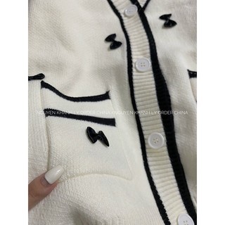 ÁO CADIGAN NƠ ĐEN [HÀNG ORDER]