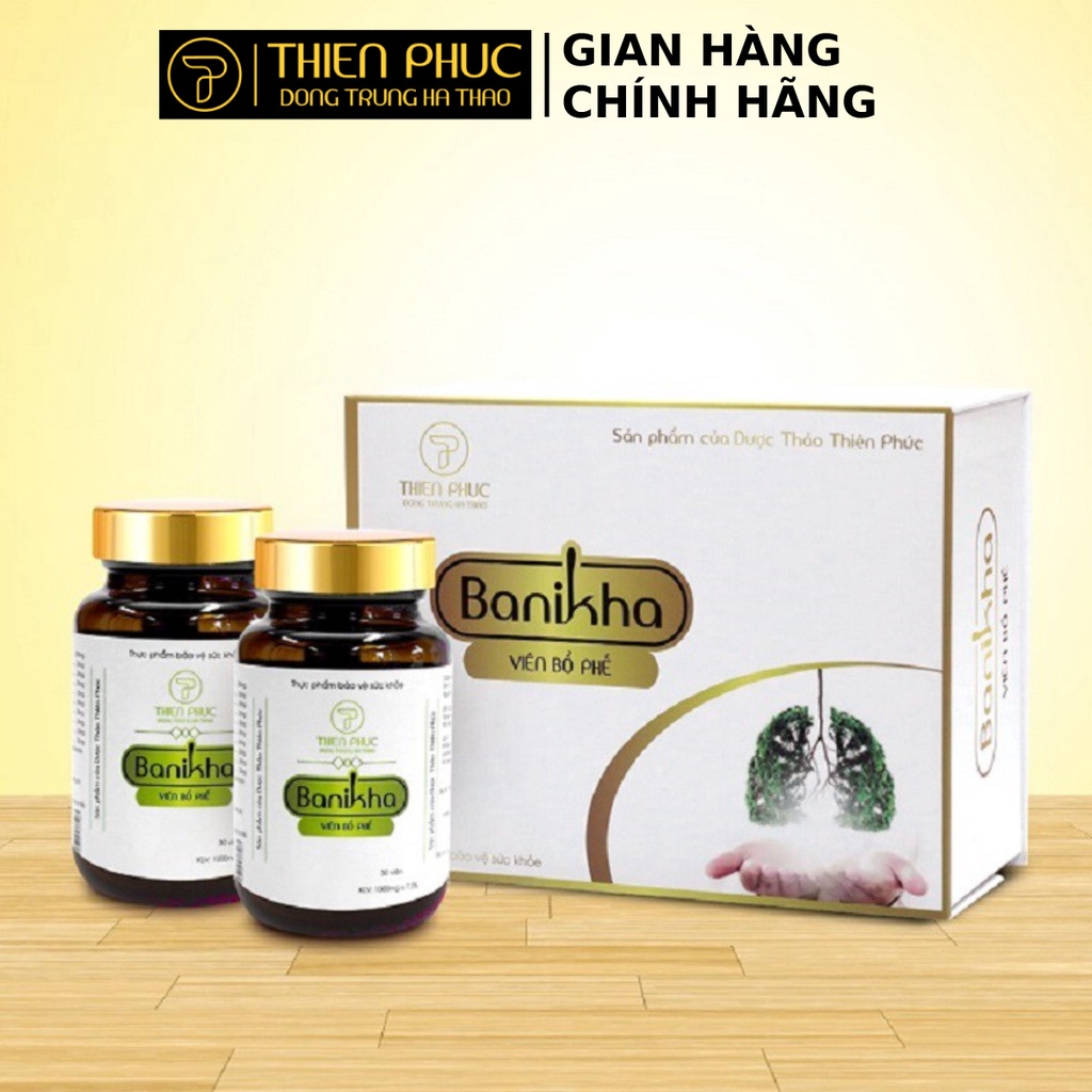 Đông trùng hạ thảo viên bổ phế phổi Thiên Phúc Hộp 2 Lọ x 30 Viên - Hỗ trợ sức khỏe
