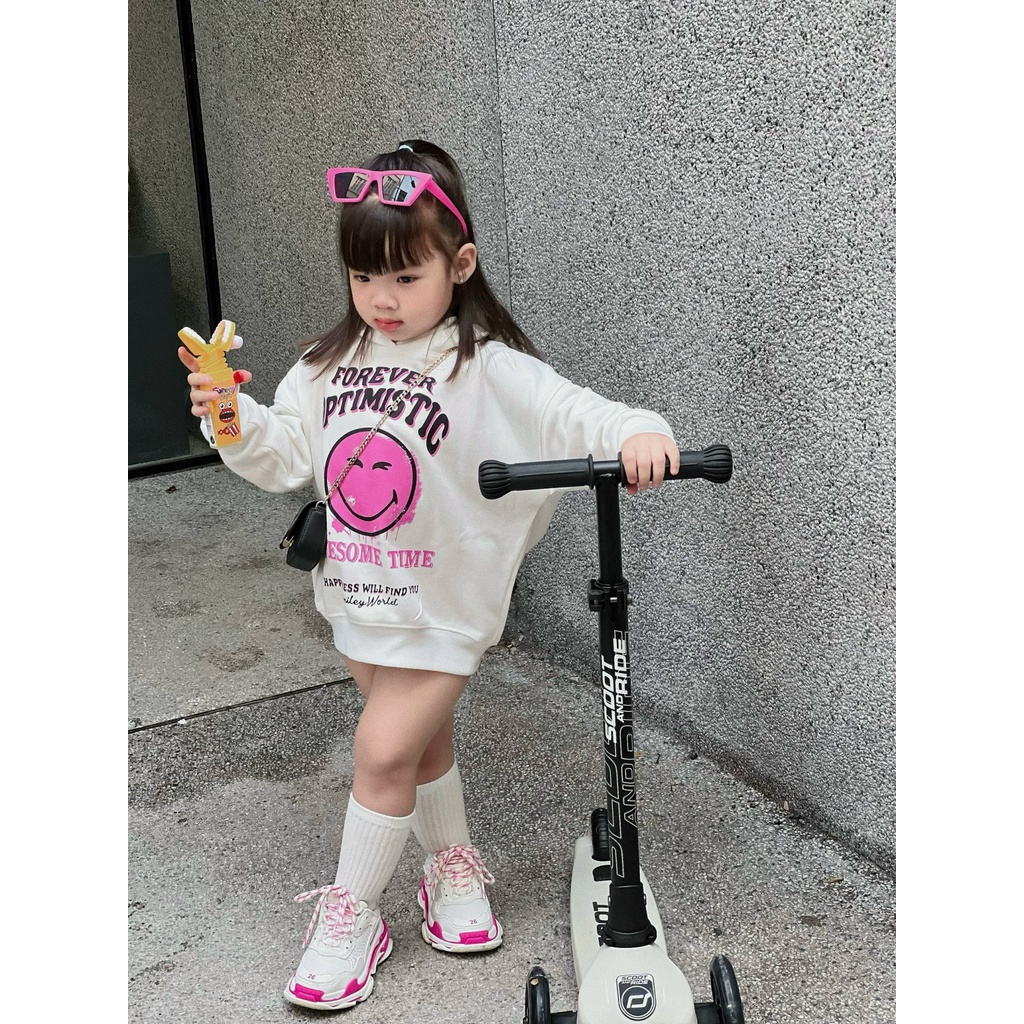 Áo hoodie xuất zarra pinky cho bé gái ,áo nỉ có mũ trẻ em unisex TP KIDs,