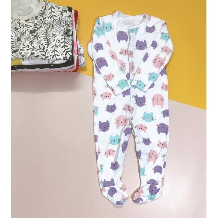 SLEEPSUIT COTTON XUẤT DƯ MIX HÃNG SIZE 12M