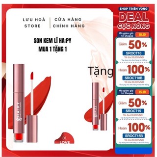 SON  LÌ KHÔNG TRÔI HA:PY MATTER LIPSTICK- BỀN MÀU KHÔNG LEM KHÔNG TRÔI KHÁNG NƯỚC- MUA 1 TẶN
