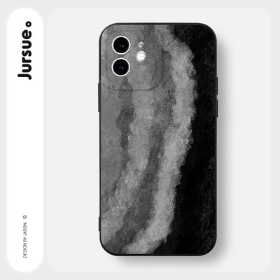 Ốp lưng JURSUE mềm chống bẩn hình độc lạ ngầu đen nam Cho iPhone 16 15 14 13 12 11 Pro Max SE 2020 X XR XS ip 8 7 Plus Y2473