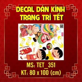 DECAL TRANG TRÍ TẾT 2023 COMBO SỐ 48