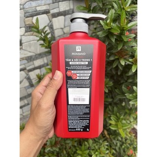 Tắn gội 2in1  Romano 650g Attitude (đỏ) mới