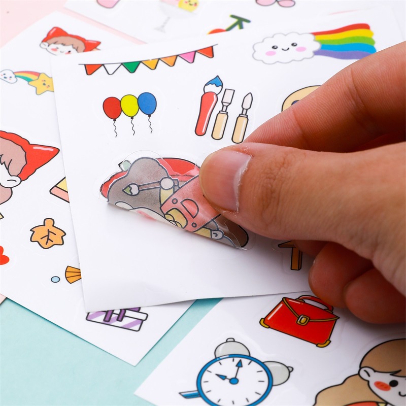 Miếng Dán Trang Trí Sổ Tay Chống Thấm Nước Họa Tiết Hoạt Hình Dễ Thương