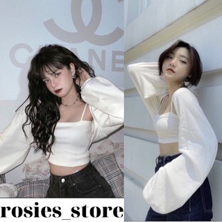 Áo 2 Dây Kèm Áo Khoác Ngoài Freesize dưới 55kg Set 2 đồ Form Chất Bao Đẹp, Hàng Cao Cấp Loại 1