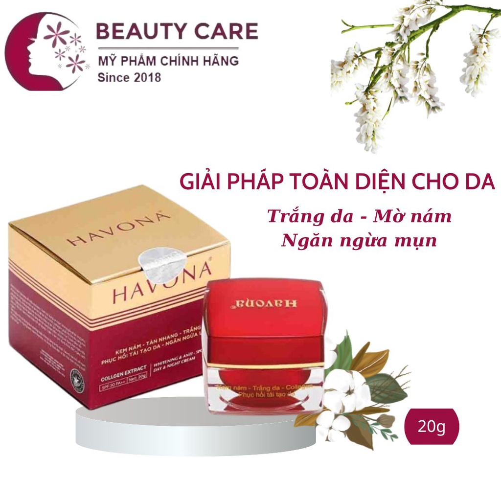 Kem Dưỡng Trắng Da Mặt, Ngừa Mụn Havona Collagen 20g