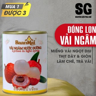 Vải Thiều Baanmai SG Nguyên Liệu Pha Chế Hộp 560g